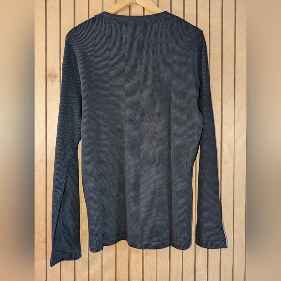 Everlane Organic Cotton Waffle Thermal Black Men's Shirt M NWT - Picture 2 of 2